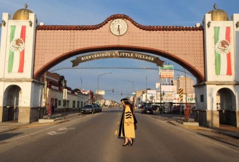 Ana Laura Saavedra poses for a photograph in Little Village