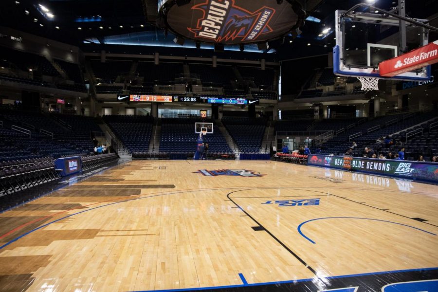 The inside of Wintrust Arena is seen after a DePaul basketball game on Tuesday, Oct. 29.