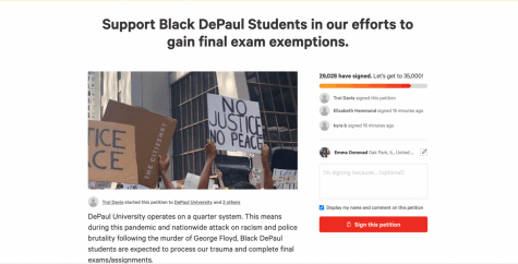 A screenshot of the petition, which has amassed over 28,000 signatures.
