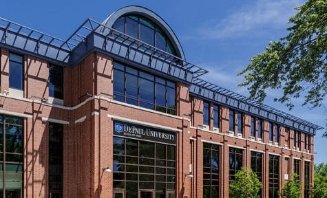 DePaul's School of Music, located in Lincoln Park.
