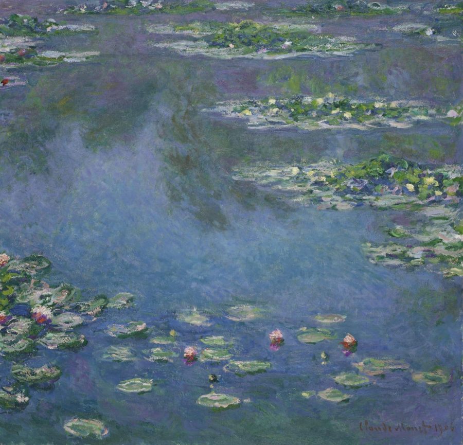 Monet's Water Lillies was finished in 1906 and is on display at the Art Institute.