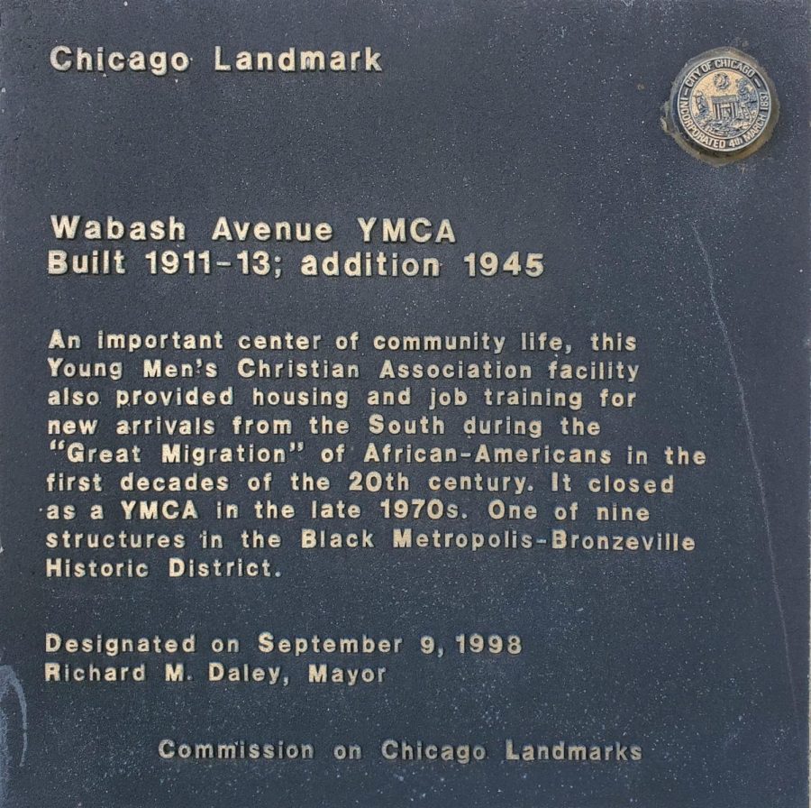 Hayley DeSilva
Hayley DeSilva
1:34 PM Today
Plaque designating the Wabash Y as a Chicago historical landmark. 