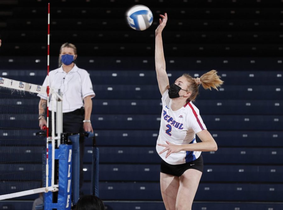 DePaul+senior+Emma+Price+goes+up+for+spike+during+a+match+against+Xavier+on+Saturday+at+McGrath-Phillips+Arena.