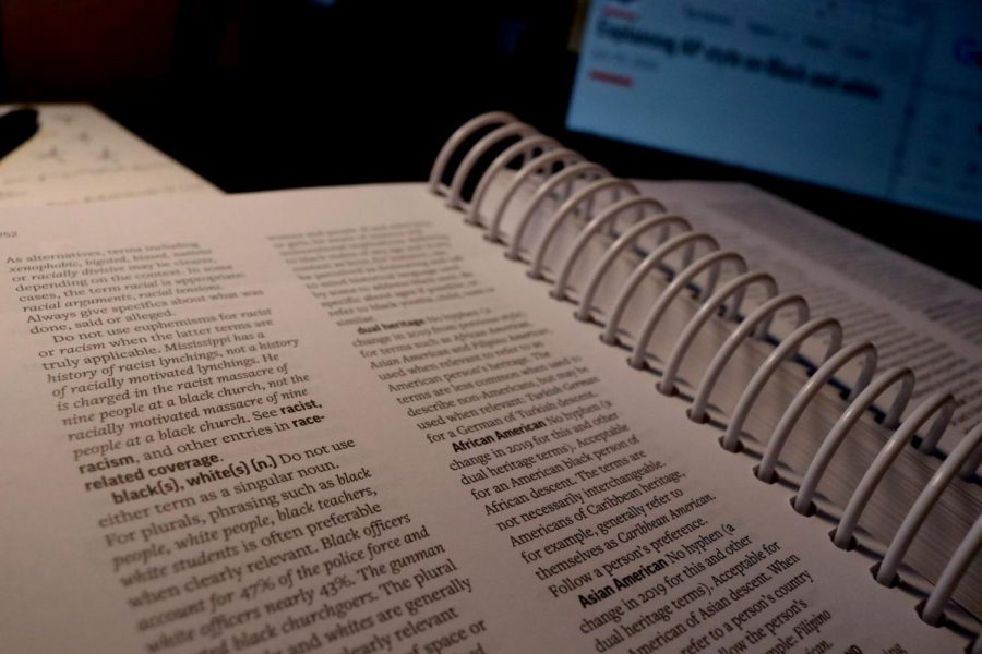 The 2020-2022 print edition of the AP Style Guide includes a section on race-related coverage, though some entries may already be outdated.