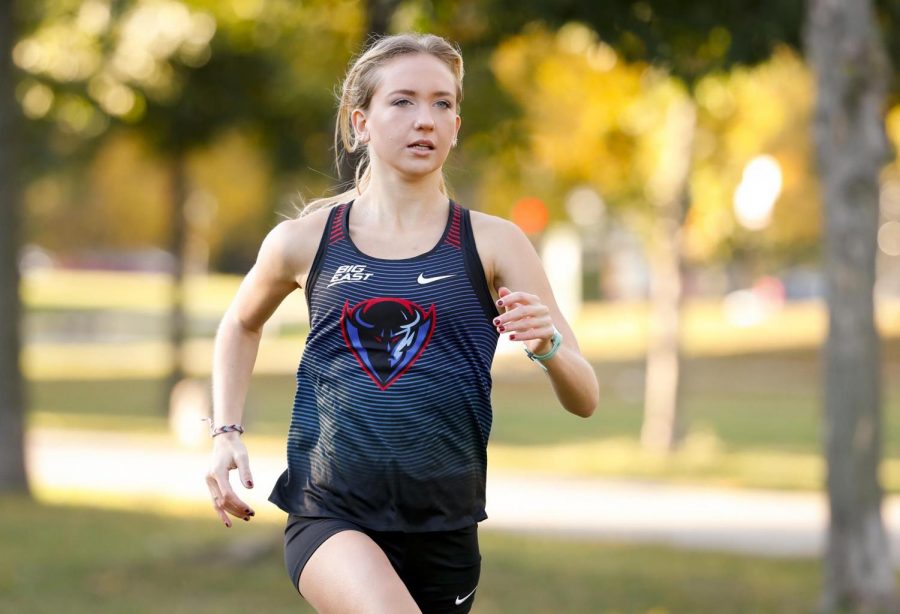DePaul sophomore Olivia Borowiak broke the school’s 500-meter record during a track and field meet this season. The Blue Demons have broken seven records this season.