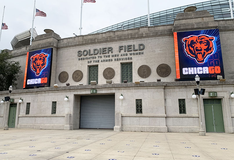 The Chicago Bears current stadium, Solider Field. 