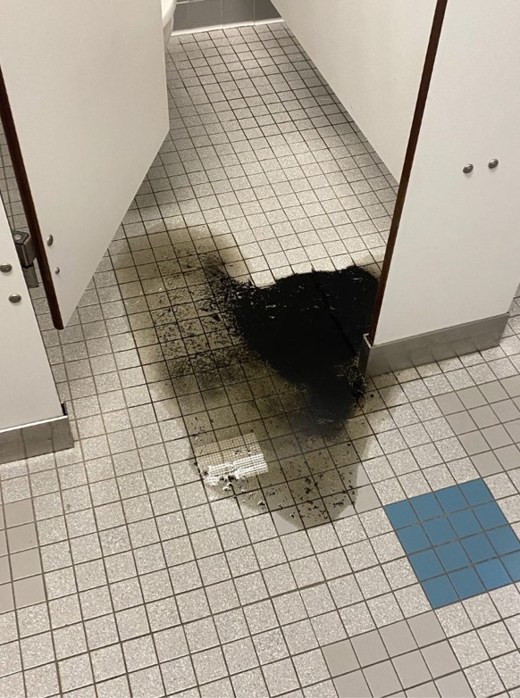 The mysterious sludge had a stench, according to Seton Hall residents. This sludge caused the second floor bathroom to shut down for 8 hours.