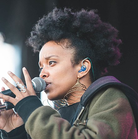 Jamila Woods performs on the main stage during the final day of Treefort Music Fest on Sunday March 25, 2018. Wikipedia
