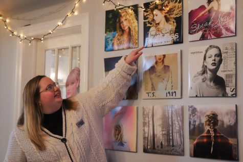 Third year student Jessica Forristall shares how her collection of Taylor Swift albums and merchandise has grown over the years.
