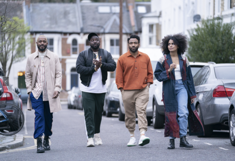 (Right to left) LaKeith Stanfield, Brian Tyree Henry, Donald Glover and Zazie Beetz in season 3 of Atlanta on FX. 