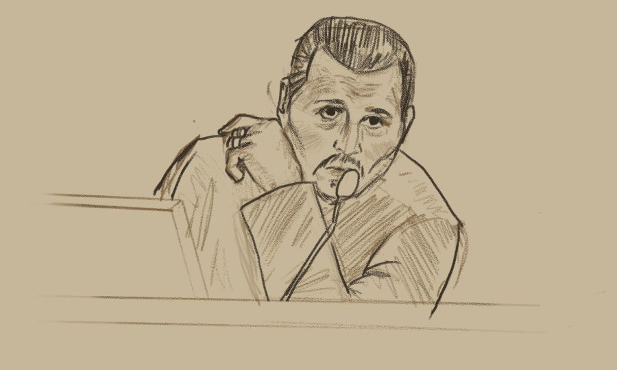 Johnny Depp Courtroom Sketch
