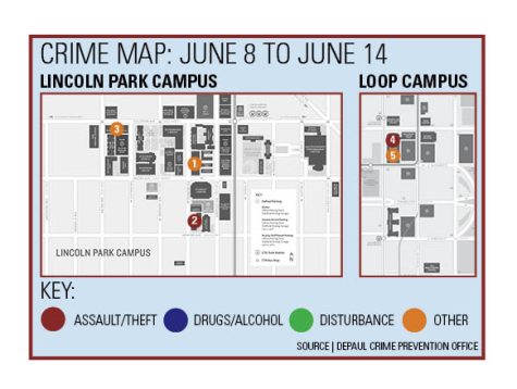 Campus crime map: June 8-14