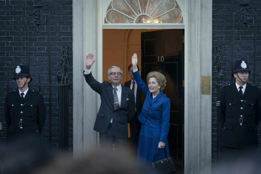DePaul Alumni Gillian Anderson portrays Prime Minster Margret Thatcher in The Crown.