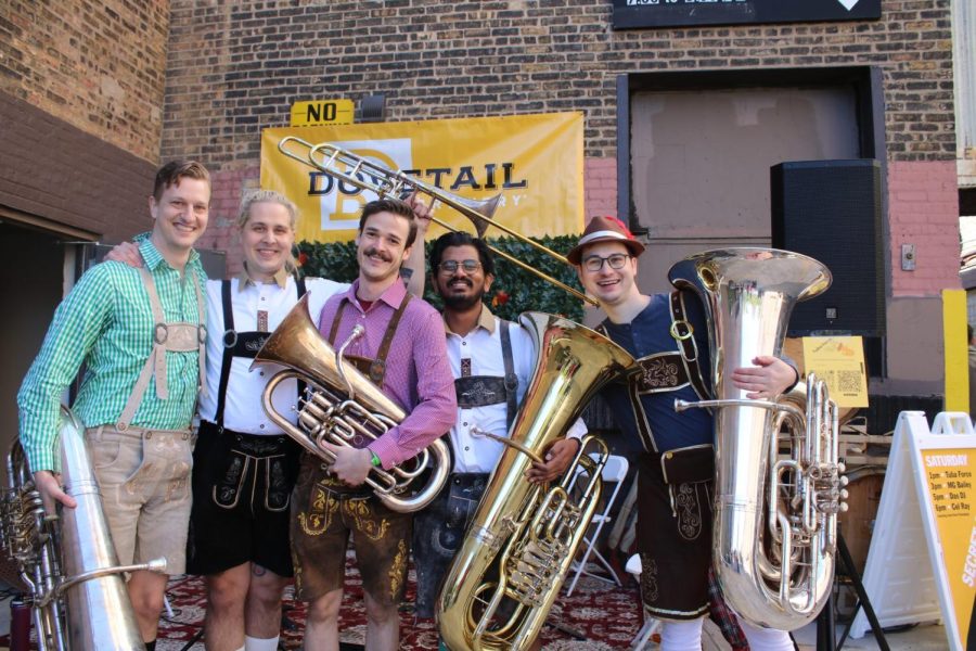 Tuba+Force+played+the+Dovetails+Secret+Stage+at+Oktoberfest+on+Saturday+Oct.+8.