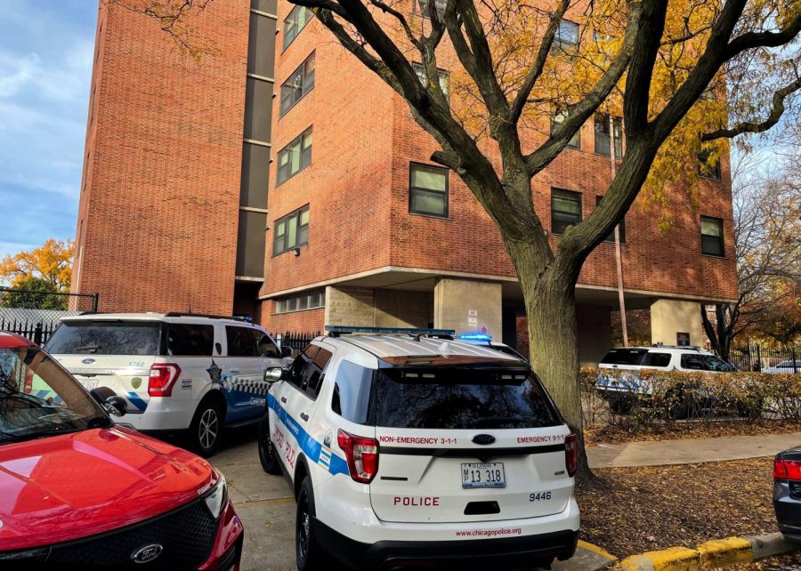 Chicago Police set a perimeter around McCabe Hall Thursday in response to an emergency situation inside the building.