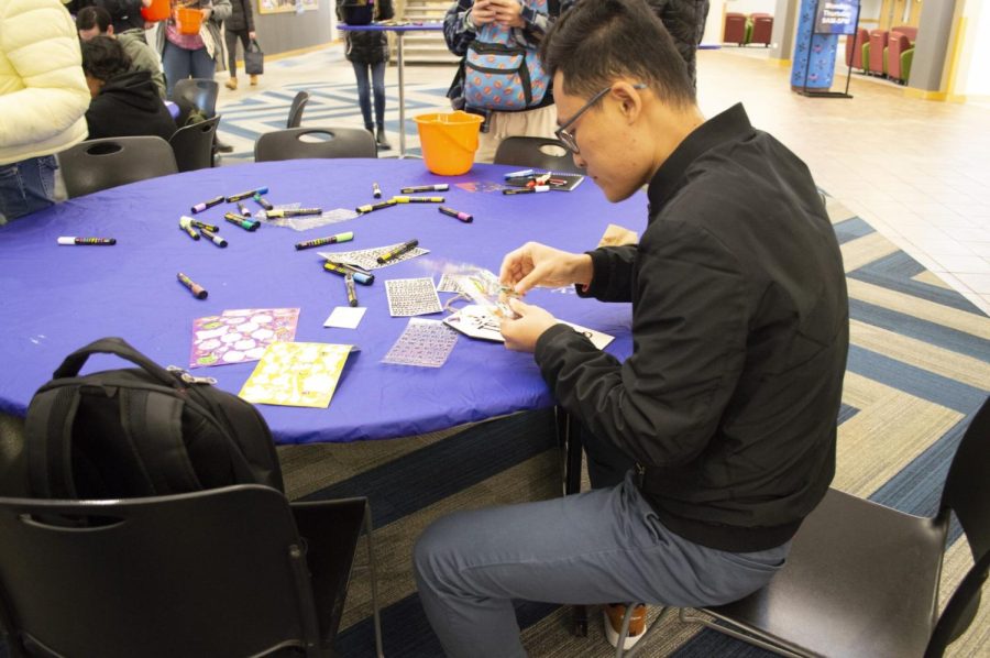 Lu Heng, an international student at DePaul, said he came to the DePaul Activities Board (DAB) event to be a part of the culture surrounding Halloween in the U.S.