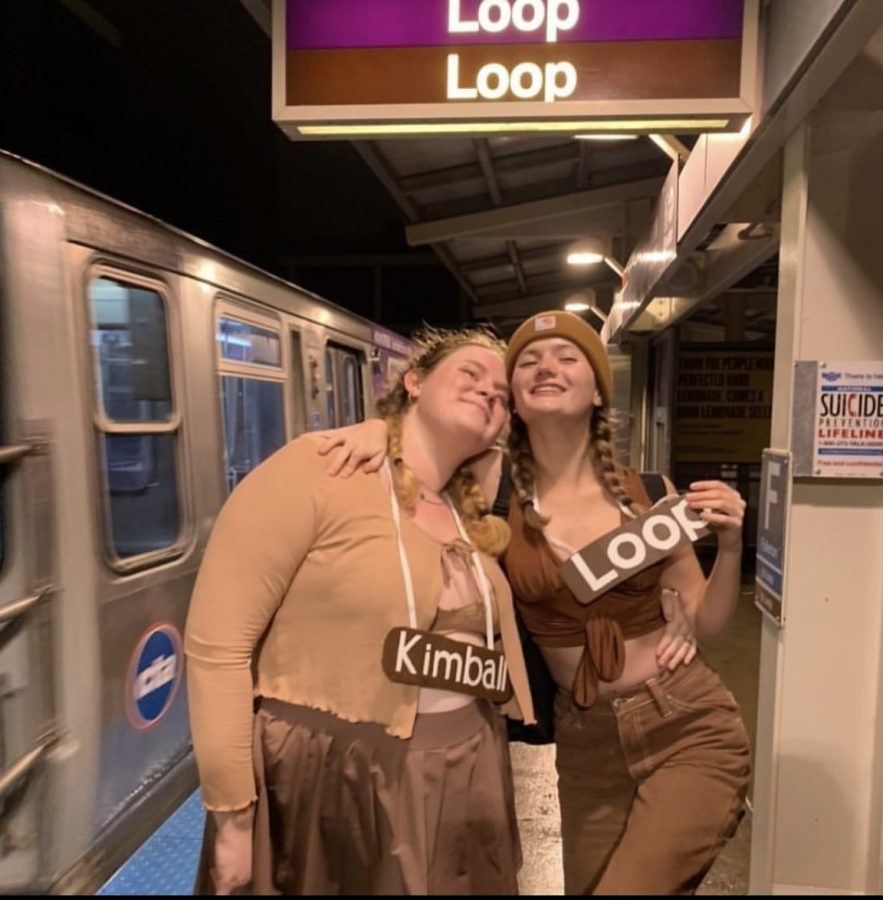 Two students humanized the CTA Brown Line for Halloween.