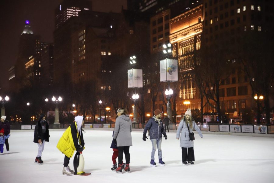 Ice Skating in Millennium Park is open at the McCormick Tribune Plaza Ice Rink from November through March. 