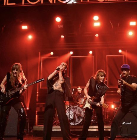Italian rock band Maneskin promotes their new album Rush with a preformance on The Tonight Show Starring Jimmy Fallon.