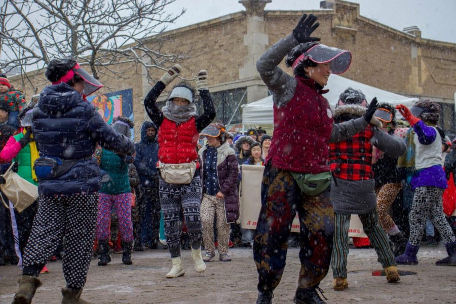 At the Argyle Lunar New Year Celebration Ajumma Rising a local group danced to a mash-up of K-Pop songs.