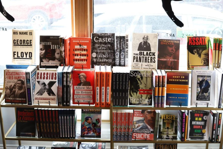 Semicolon Bookstore on N. Halsted St. hosts a variety of curated texts of various genres.
