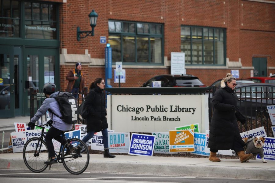 Voting+for+local+races+ends+on+Feb.+28.+The+Lincoln+Park+Branch+of+the+Chicago+Public+Library+is+the+closest+voting+location+to+the+DePaul+Lincoln+Park+campus.