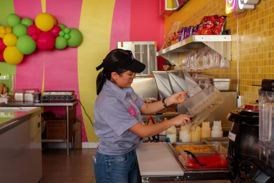 La Michoacana employee Liz Gonzalez enjoys the unique atmosphere that the store provides for the community. The store is something out of the ordinary for Gonzalez.