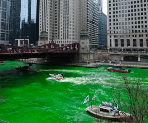 The Chicago River dyeing and parade took place on March 11. Every year on the Saturday before St. Patrick’s Day, the river is dyed bright green in a tradition dating back over 60 years.