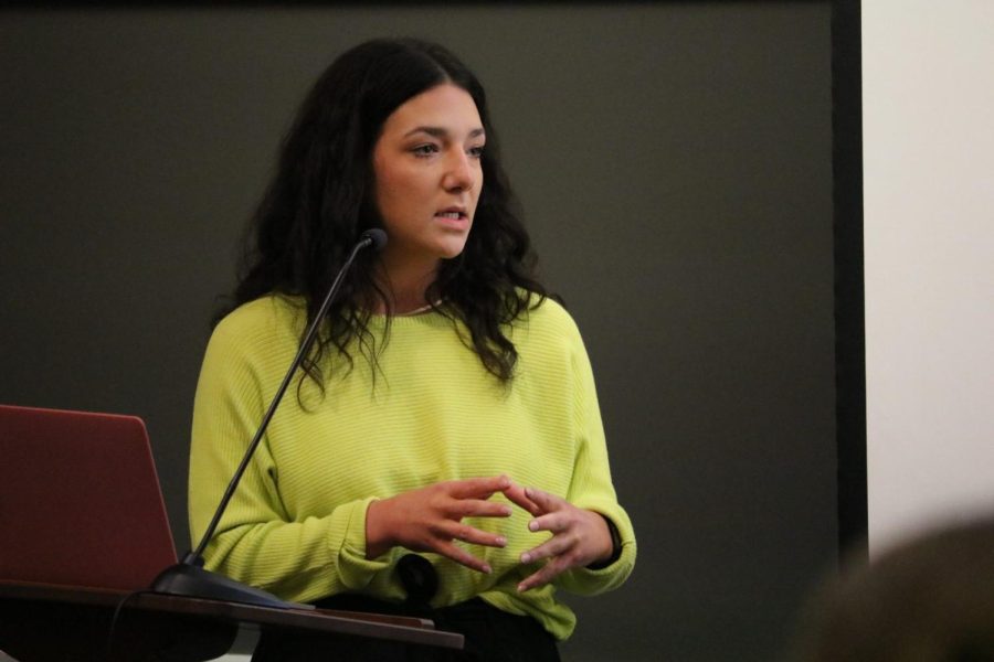 Haley Pennington, Student Government Association (SGA) Senator for the College of Law and second year law student, hosted the Public Safety Town Hall on March 8.