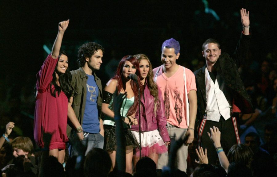 El grupo mexicano RBD en los Premios MTV Latinoamérica en el 2008.
