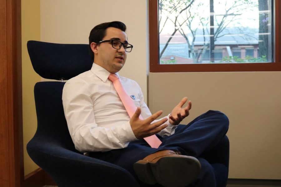 Kevin Holechko is serving as SGA president for the current school year. In the role, he also serves as a representative on the Strategic Resource Allocation Committee (SRAC), a group involved in recommending strategies to DePauls various colleges to combat the budget gap.
