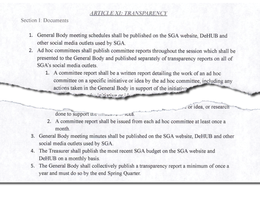 SGA fails to uphold transparency requirements, Holechko petitions for removal