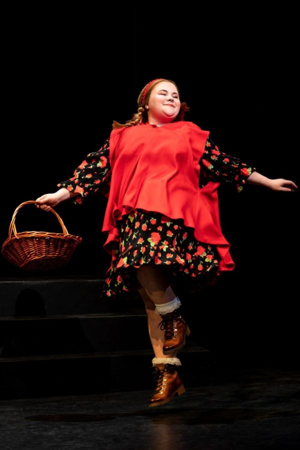 Katy Geraghty stars as Little Red Riding Hood in Broadway in Chicagos Into the Woods.