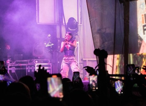 Hip-hop artist Flo Milli performs for hundreds of students at FEST on Friday. Students enjoyed the lineup of singers more this year compared to last years set of attending artists. 