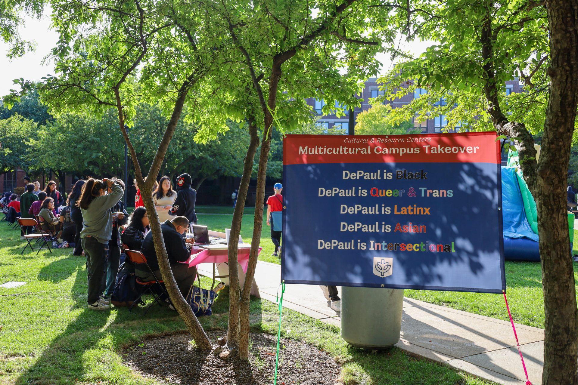 Students gather on the quad to check out the different organizations present at the Cultural Student Organization Fest, one of the featured activities of the 2023 Multicultural Campus Takeover. 