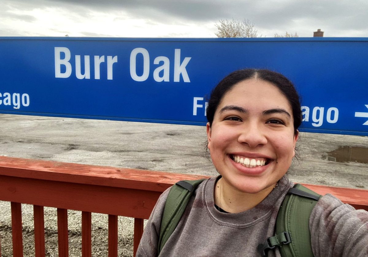 Ariana Vargas is riding the train from the southwest suburbs to DePaul on Thursday, Oct. 26, 2023. Vargas transferred to DePaul last winter quarter and has found the transition challenging but rewarding.