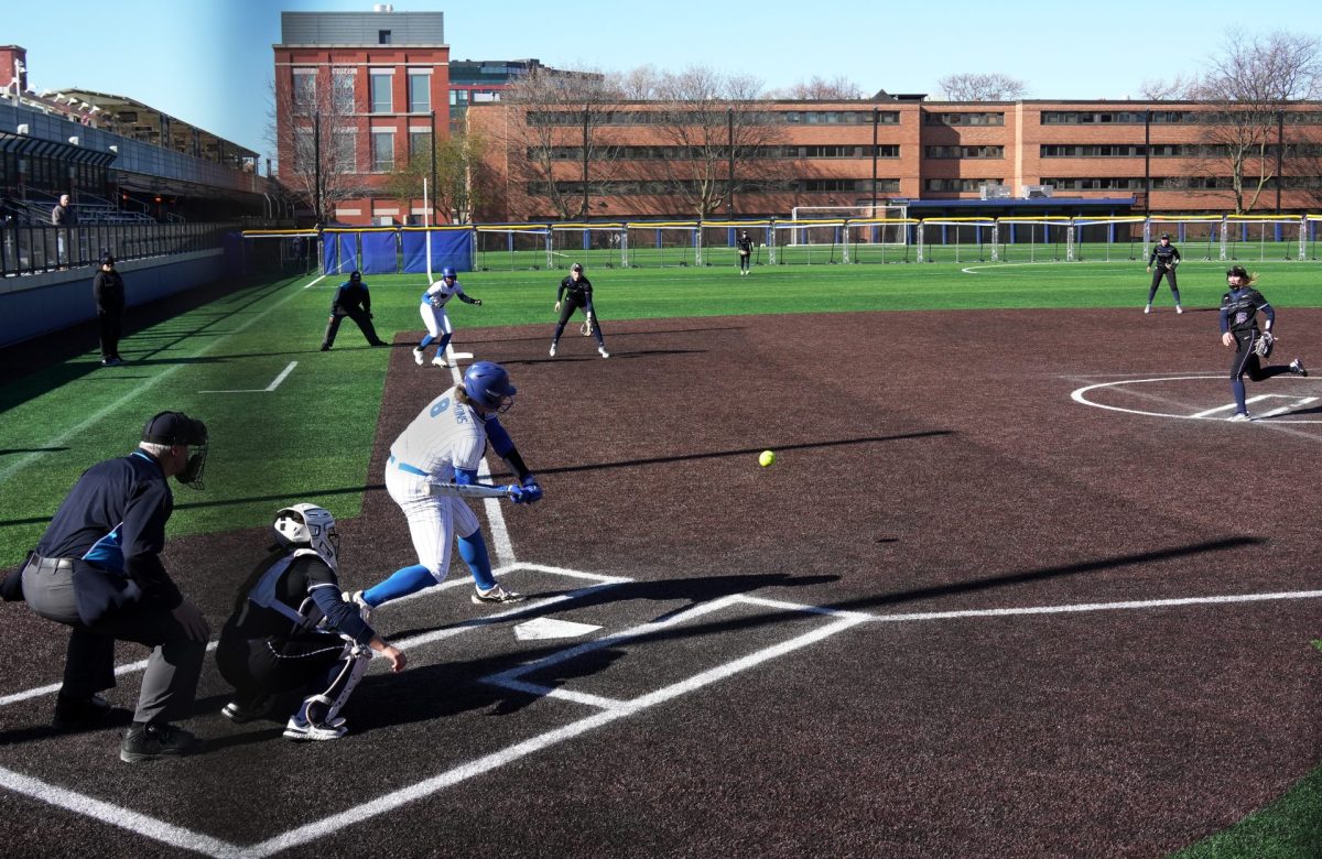 Brooke Johnson swings at a pitch during her game against Butler on Friday, April 5, 2024, at Cacciatore Stadium in Lincoln Park.