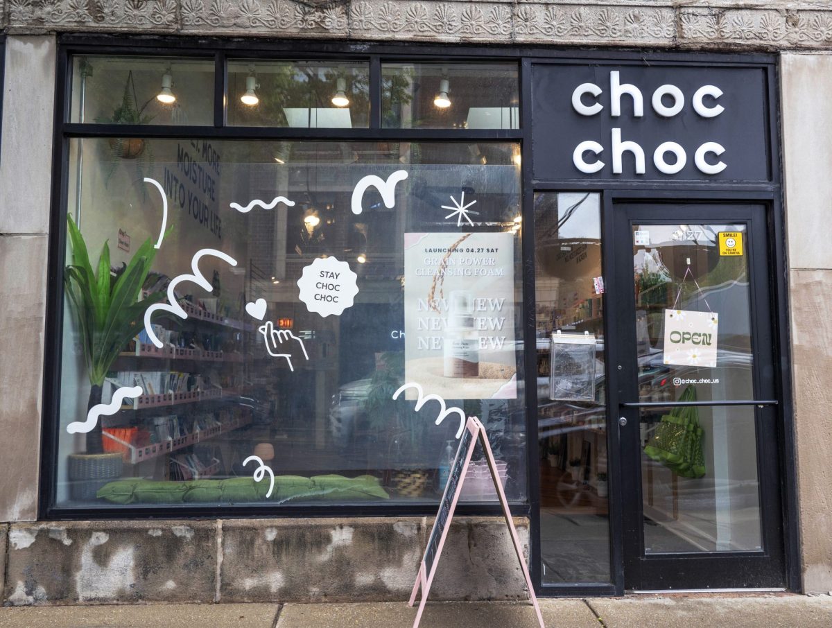 Choc Choc, owned by Leah Kim and managed by Ella Quijas, sits in Chicago’s Lakeview neighborhood on Friday, May 3, 2024. The store’s name means “well-moisturized skin” in Korean.