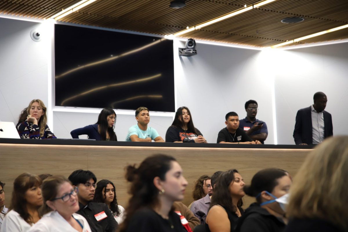 Community members watch a presentation at the Explore ChiVes event in DePaul’s new Spark Center on Tuesday, Sept. 17, 2024. Curran hopes events like these will spread the word and enable community organizing. The center can fit over 50 people.