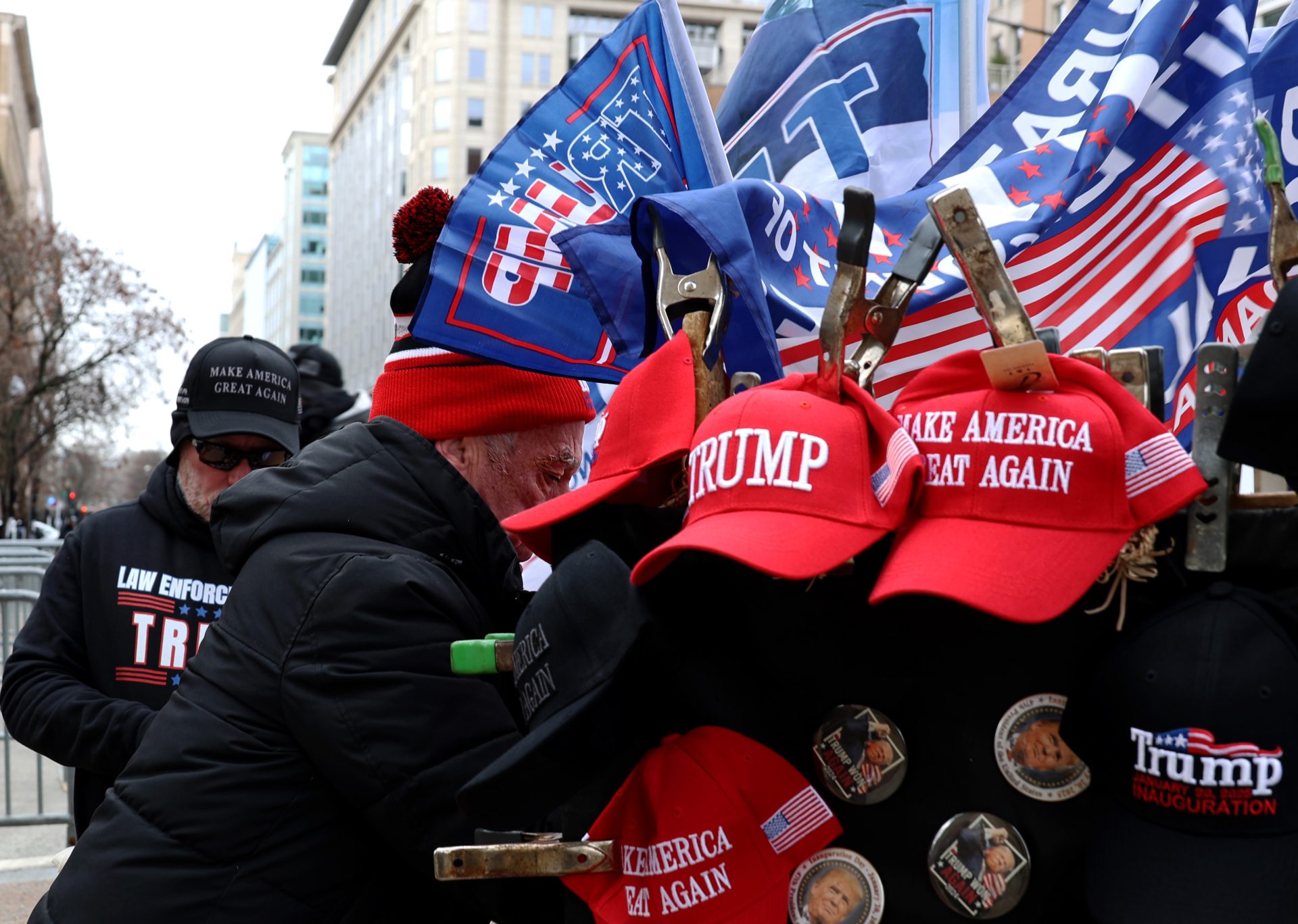 The faces behind the booths: Inauguration Day vendors crowd the streets