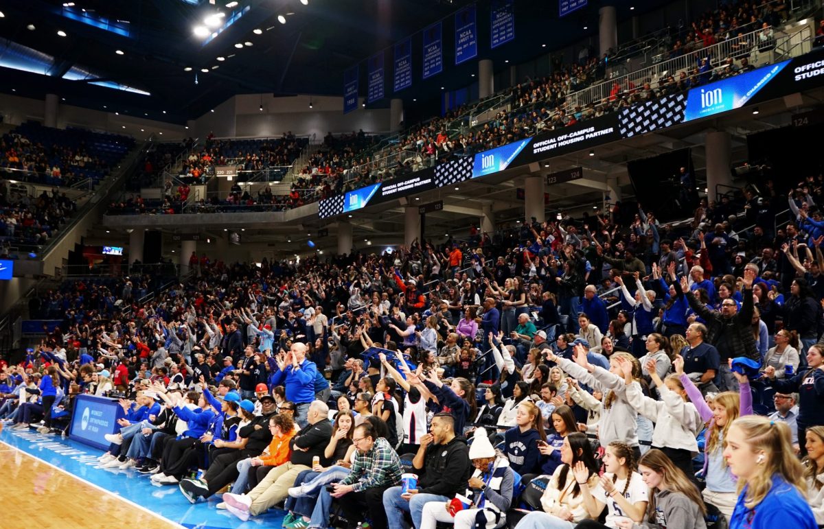 Fans cheer in the stands on Wednesday, Jan. 29, 2025, at Wintrust Arena. DePaul lost to UConn, 84-58. 