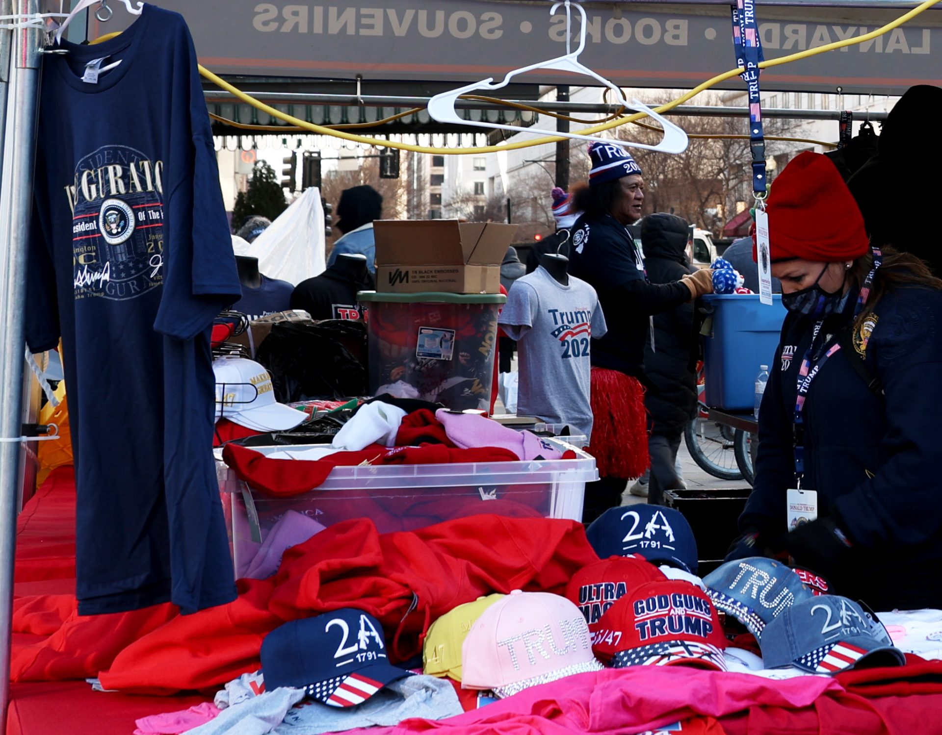 The faces behind the booths: Inauguration Day vendors crowd the streets