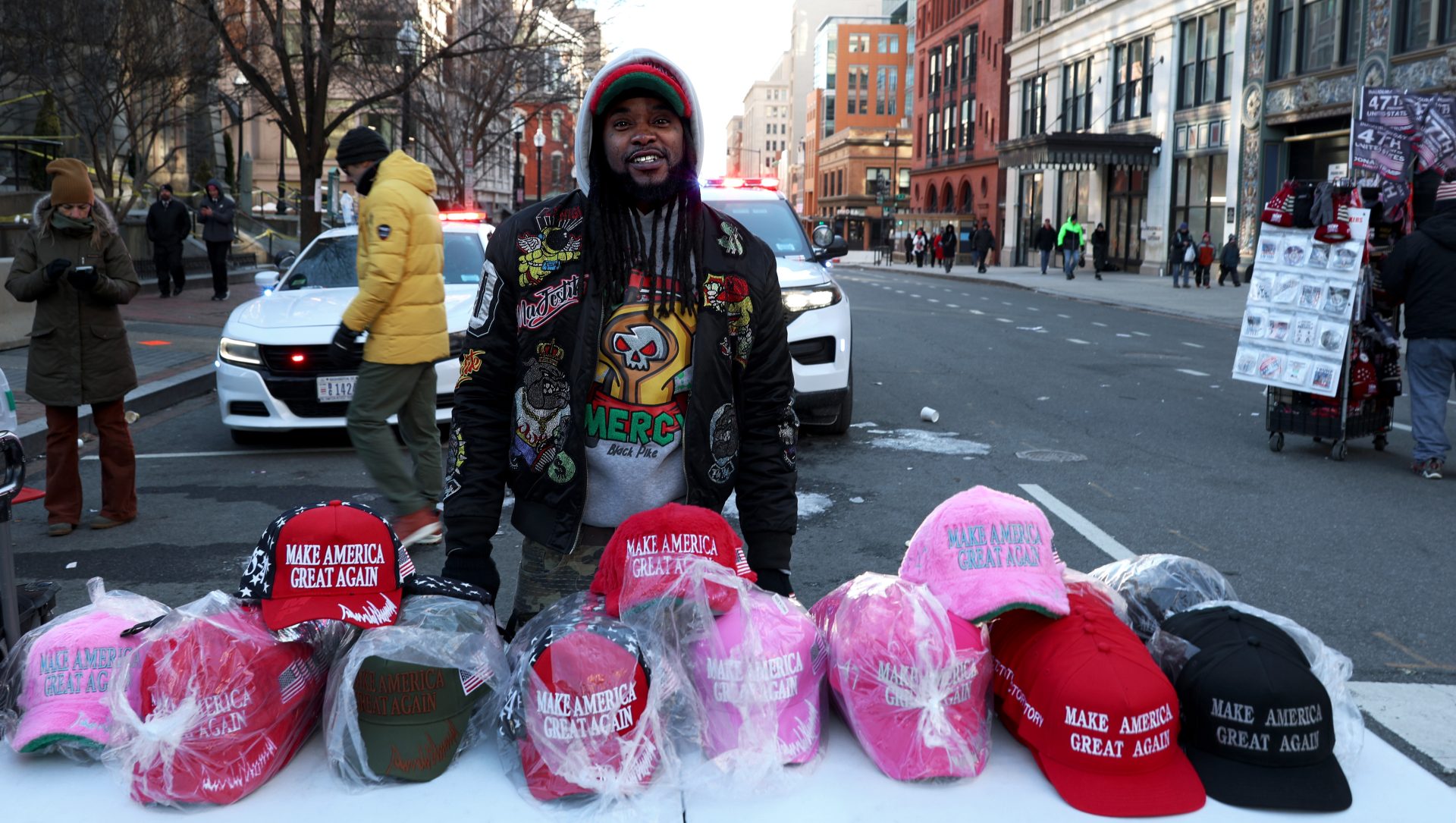 The faces behind the booths: Inauguration Day vendors crowd the streets