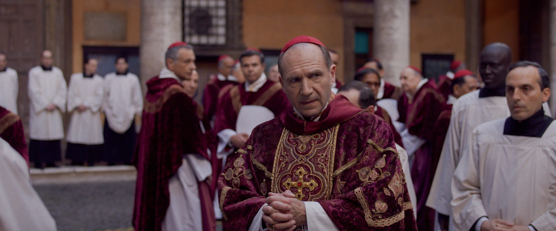 Ralph Finnes as Cardinal Lawrence in "Conclave." Courtesy of Focus Features.