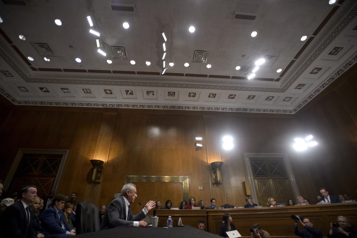 Robert F. Kennedy, Jr., President Donald Trump's nominee to serve as Secretary of Health and Human Services, testifies during a Senate Committee on Health, Education, Labor and Pensions hearing for his pending confirmation on Capitol Hill, Thursday, Jan. 30, 2025, in Washington.