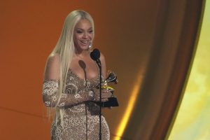 Beyonce accepts the award for best country album for "COWBOY CARTER" during the 67th annual Grammy Awards on Sunday, Feb. 2, 2025, in Los Angeles.