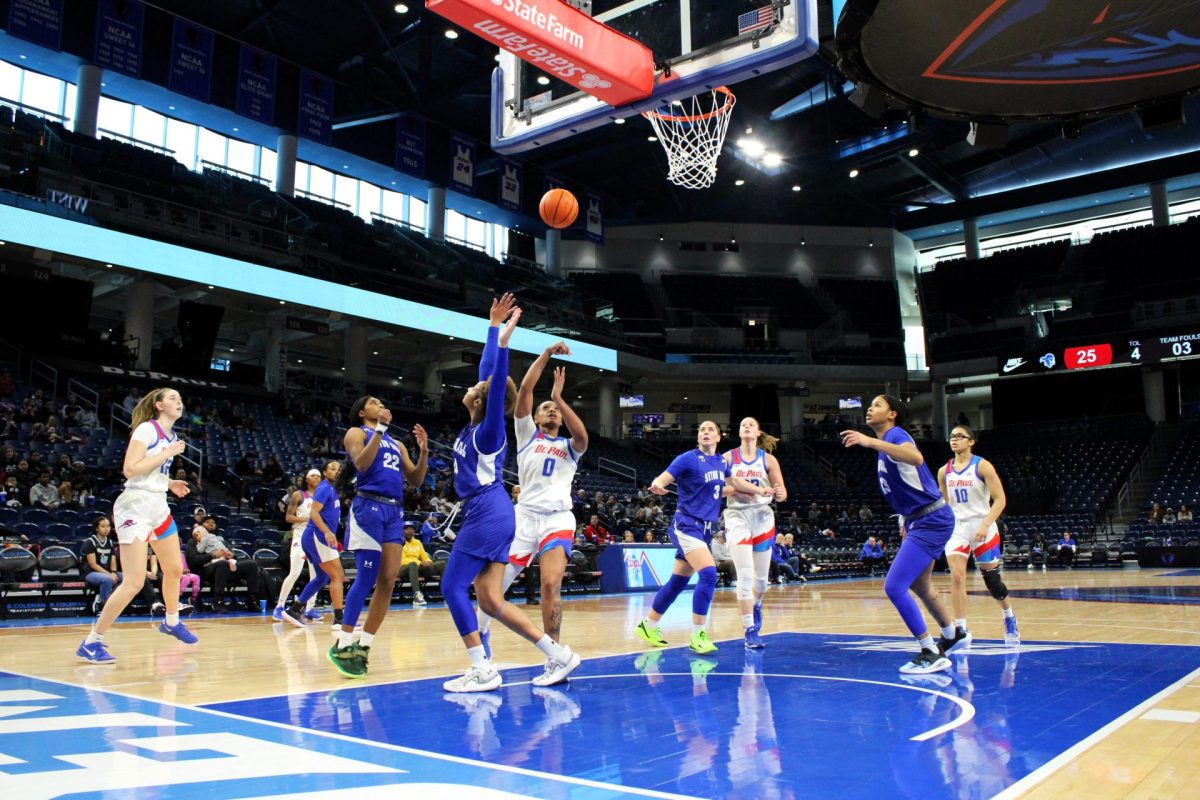 DePaul women's basketball faces off against Seton Hall at Wintrust Arena on Friday, Feb. 1, 2025. The DePaul Blue Demons have won two of their last five games.