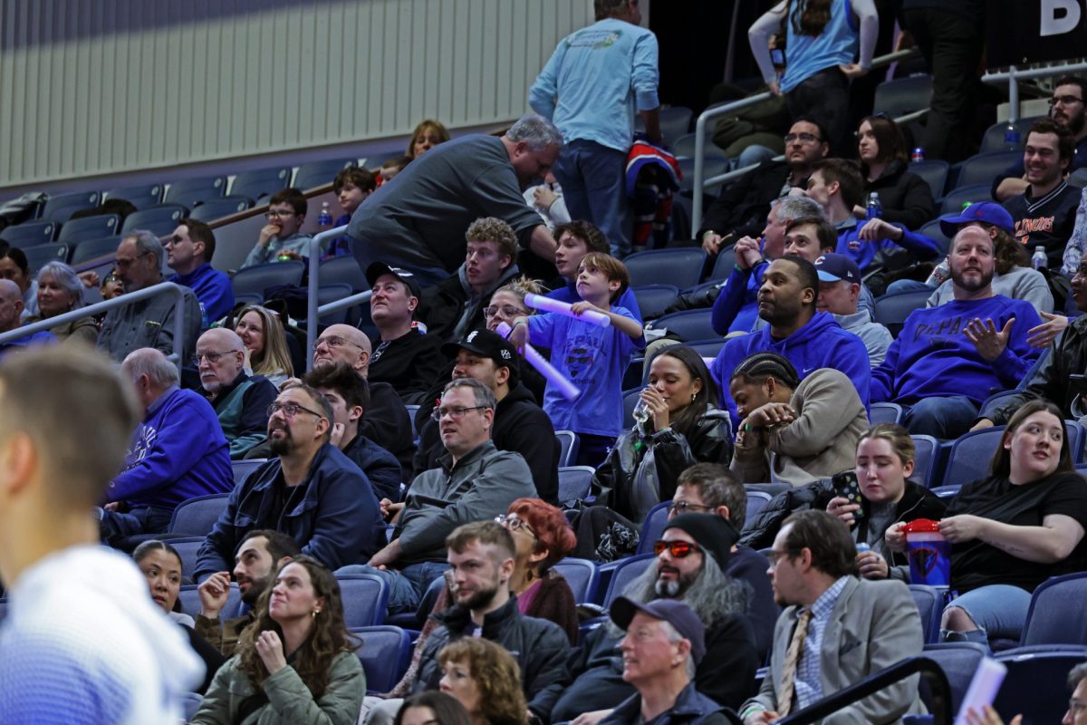 Attendees watch the DePaul v. Seton Hall game at Wintrust Arena on Sunday, Feb. 2, 2025. DePaul has averaged 66 points per game against Big East opponents.