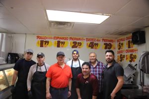 La Alteña workers (left to right): Anthony Antequera, Genovevo Sanchez, Francisco Espinoza, Alonzo Ochoa, Jaime Canchola, Santiago Espinosa, and Omar Valdivia pose for a picture together on May 16, 2024. 