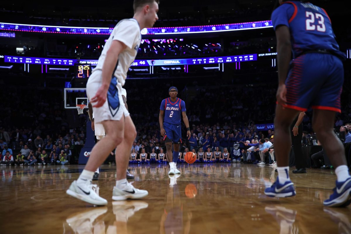 Layden Blocker moves down the court during the second half in DePaul's game against Creighton on Thursday, March 13, 2025, at Madison Square Garden. Blocker was DePaul's highest scorer with 25 points.